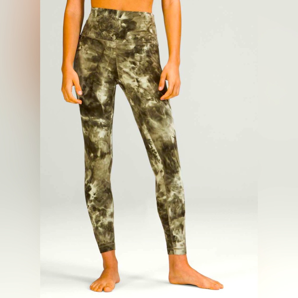 lululemon athletica Tie-Dye Leggings - Olive and Black